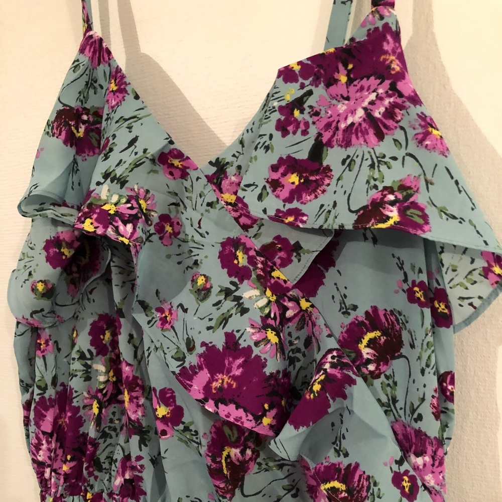 NWOT Sugar Lips Purple & Teal Floral Dress